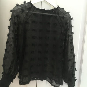 Semi-Sheer Tufted Blouse by NU New York, Sz Small